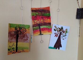 Výstava prací dětí základní a mateřské školy na Svatém Kopečku