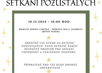 Setkání pozůstalých mobilního hospice