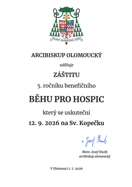 Záštita Běh 2026 - arcibiskup